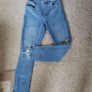 Women's Blue Distressed Jeans